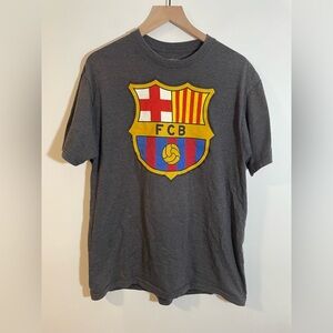 FCB Futbol Club Barcelona Crew Neck Short Sleeve T Shirt Adult Unisex Xl Soccer